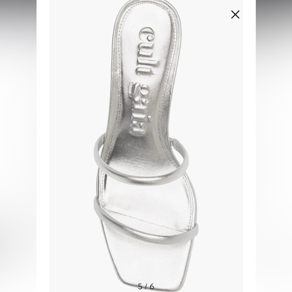 NWOT Cult Gaia Lenora Silver Sandals - Picture 4 of 13